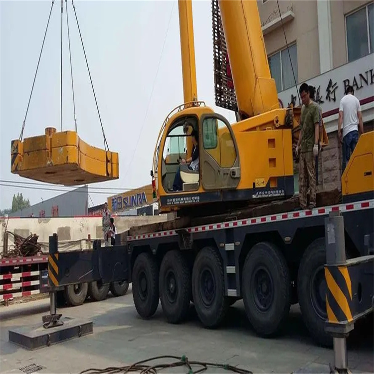 肥东县当地吊车出租|机器吊装|75吨|工厂搬迁服务